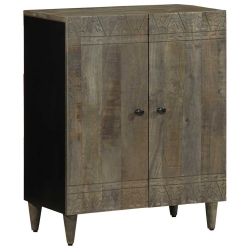 Komoda Jasnoszara 60x33,5x75 cm Drewno lite Mango