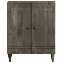 Komoda Jasnoszara 60x33,5x75 cm Drewno lite Mango