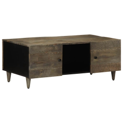 Stolik kawowy Jasnoszary 100x54x40 cm Drewno lite Mango