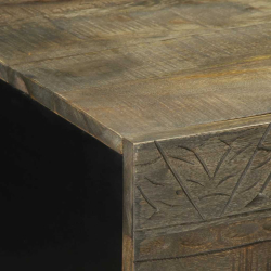 Stolik kawowy Jasnoszary 100x54x40 cm Drewno lite Mango