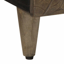 Stolik kawowy Jasnoszary 100x54x40 cm Drewno lite Mango