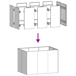 Doniczka Antracyt 120x80x80 cm Stal