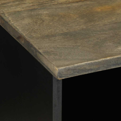 Szafka pod telewizor, czarna, 100x33x46 cm, lite drewno mango