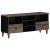 Szafka pod telewizor, czarna, 100x33x46 cm, lite drewno mango