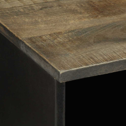Szafka pod telewizor, czarna, 100x33x46 cm, lite drewno mango