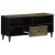 Szafka pod telewizor, czarna, 100x33x46 cm, lite drewno mango