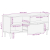Szafka pod telewizor, czarna, 100x33x46 cm, lite drewno mango