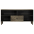 Szafka pod telewizor, czarna, 100x33x46 cm, lite drewno mango