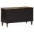 Szafka pod telewizor, czarna, 80x33x46 cm, lite drewno mango