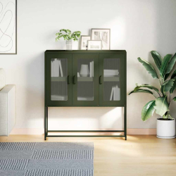 Szafka, oliwkowa, 100,5x39x107 cm, stal walcowana na zimno