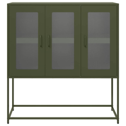 Szafka, oliwkowa, 100,5x39x107 cm, stal walcowana na zimno