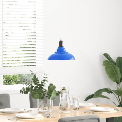 Lampa wisząca z regulacją wysokości E27 połysk ciemnoniebieski