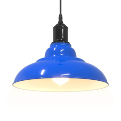 Lampa wisząca z regulacją wysokości E27 połysk ciemnoniebieski