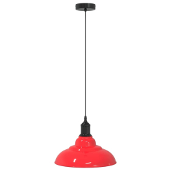 Lampa wisząca z regulacją wysokości E27 połysk czerwony metal