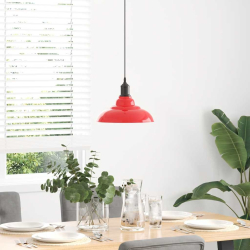 Lampa wisząca z regulacją wysokości E27 połysk czerwony metal