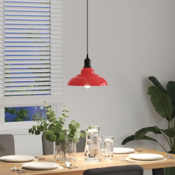 Lampa wisząca z regulacją wysokości E27 połysk czerwony metal