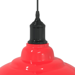 Lampa wisząca z regulacją wysokości E27 połysk czerwony metal
