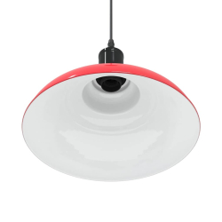Lampa wisząca z regulacją wysokości E27 połysk czerwony metal