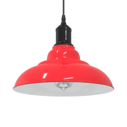 Lampa wisząca z regulacją wysokości E27 połysk czerwony metal