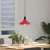 Lampa wisząca z regulacją wysokości E27 połysk czerwony metal