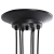 Lampa wisząca z 6 uchwytami na żarówki E27 Czarny metal