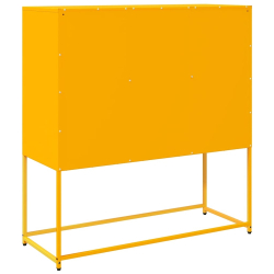 Szafka, musztardowa, 100,5x39x107 cm, stal walcowana na zimno