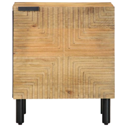 Szafka nocna Brązowa 40x33x46 cm Drewno lite Mango