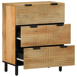 Komoda Brązowa 60x33x75 cm Drewno lite Mango