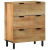 Komoda Brązowa 60x33x75 cm Drewno lite Mango