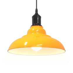 Lampa wisząca z regulacją wysokości E27 połysk żółty metal