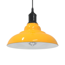 Lampa wisząca z regulacją wysokości E27 połysk żółty metal
