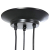 Lampa wisząca z 3 uchwytami na żarówki E27 Czarny metal