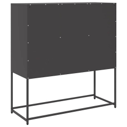 Szafka, czarna, 100,5x39x107 cm, stal walcowana na zimno