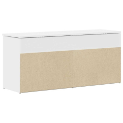 Ławka z miejscem na buty, biała, 102x30,5x45 cm