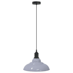Lampa wisząca z regulacją wysokości E27 połysk szary metal