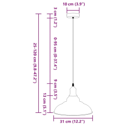 Lampa wisząca z regulacją wysokości E27 połysk szary metal