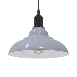 Lampa wisząca z regulacją wysokości E27 połysk szary metal