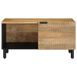 Stolik kawowy Brązowy 80x50x40 cm Drewno lite Mango