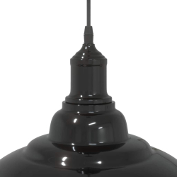 Lampa wisząca z regulacją wysokości E27 połysk czarny metal