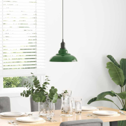 Lampa wisząca z regulacją wysokości E27 połysk zielony metal