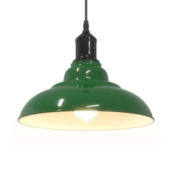 Lampa wisząca z regulacją wysokości E27 połysk zielony metal