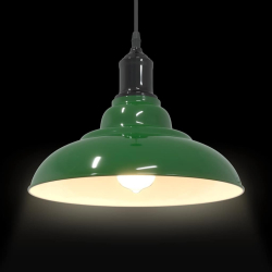 Lampa wisząca z regulacją wysokości E27 połysk zielony metal