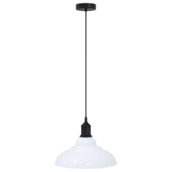 Lampa wisząca z regulacją wysokości E27 połysk biały metal
