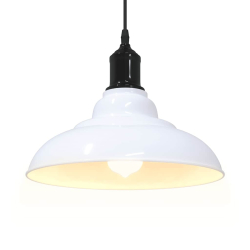 Lampa wisząca z regulacją wysokości E27 połysk biały metal