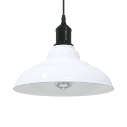 Lampa wisząca z regulacją wysokości E27 połysk biały metal