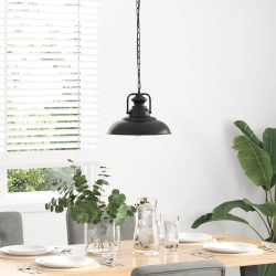 Lampa wisząca E27 Czarna Ø 31 cm Żelazo