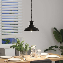 Lampa wisząca E27 Czarna Ø 31 cm Żelazo