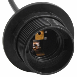 Lampa wisząca z 5 uchwytami na żarówki E27 Czarny metal
