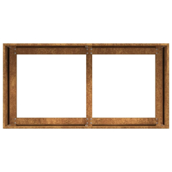 Doniczka Rusty 80x40x40 cm Stal nierdzewna