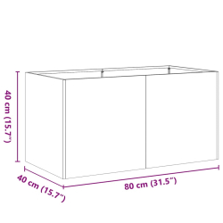 Doniczka Rusty 80x40x40 cm Stal nierdzewna
